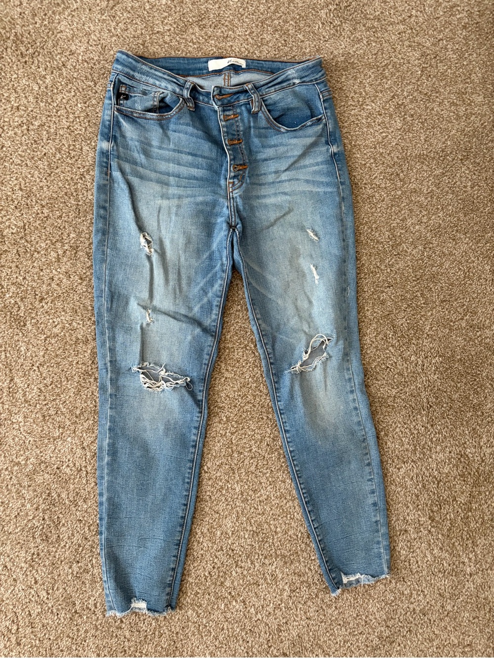 Kancan Distressed Light Blue Women's Skinny Jeans